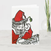 De Kerstman van DJ Feestdagen Kaart (Voorkant)