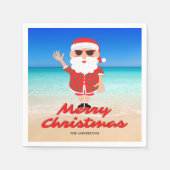 De Kerstman van Florida op de kerst van de bloem Servet (Voorkant)