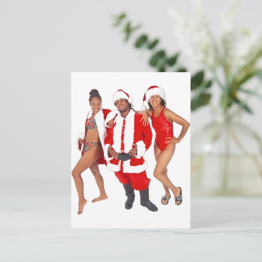 De Kerstman van het getto en zijn Elf van de Kap Feestdagenkaart (Staand voorkant)