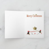 De Kerstman van het Puppy van Rottweiler Feestdagen Kaart (Binnen)