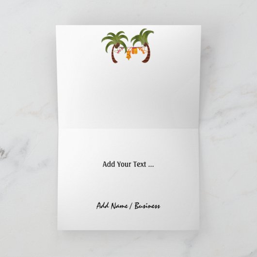 De Kerstman van het strand - SRF Feestdagen Kaart (Binnen)