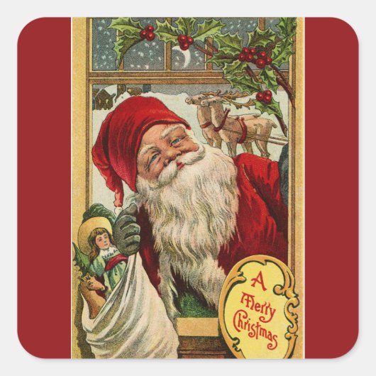 De Kerstman van het Venster met de Sticker van de  (Voorkant)