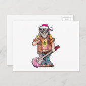 De Kerstman van Hippy zegt "Koele Yule " Feestdagenkaart (Voorkant / Achterkant)