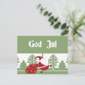De Kerstman van Juli van de god Feestdagenkaart (Staand voorkant)