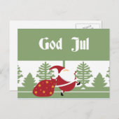 De Kerstman van Juli van de god Feestdagenkaart (Voorkant / Achterkant)