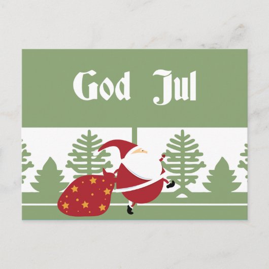 De Kerstman van Juli van de god Feestdagenkaart (Voorkant)