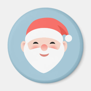 De Kerstman van Kerstmis op Lichtblauw Magneet