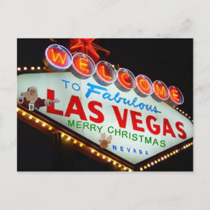 De Kerstman van Las Vegas/Briefkaart van Kerstmis Feestdagenkaart