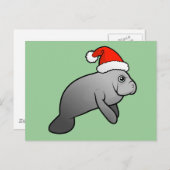 De Kerstman van Manatee van Kerstmis Feestdagenkaart (Voorkant / Achterkant)