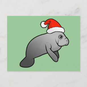 De Kerstman van Manatee van Kerstmis Feestdagenkaart