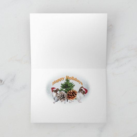 De Kerstman van Papillon handtastelijk wordt Feestdagen Kaart (Binnen)