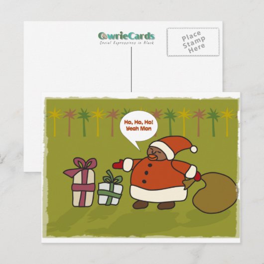 De Kerstman van Rasta Feestdagenkaart (Voorkant / Achterkant)