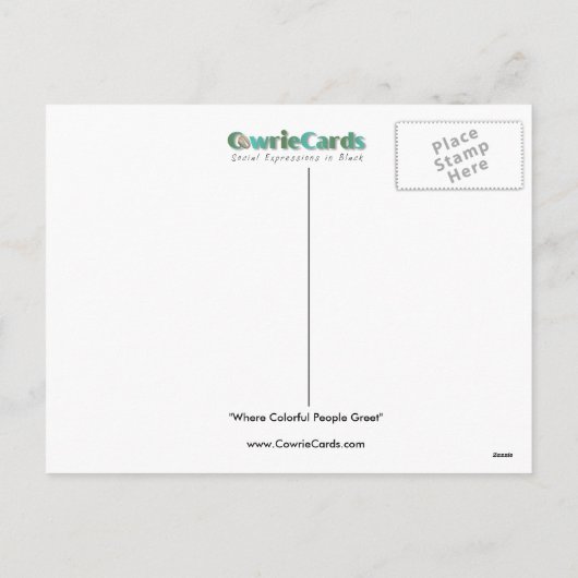 De Kerstman van Rasta Feestdagenkaart (Achterkant)