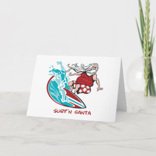 De Kerstman van Surf'n Feestdagen Kaart