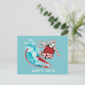 De Kerstman van Surf'n Feestdagenkaart (Staand voorkant)