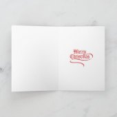 De Kerstman van Tzu van Shih handtastelijk wordt Feestdagen Kaart (Binnen)