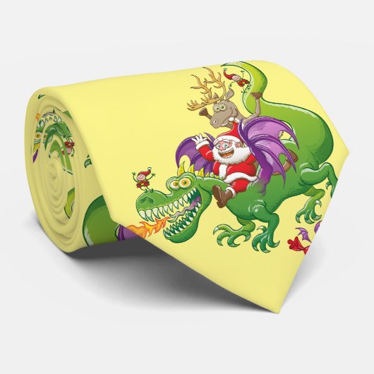 De kerstman veranderde zijn rendiertje voor een dr stropdas (Opgerold)