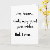 **DE KERSTMAN VERLEENT WENSEN – IK GEEF JE KUSJES* KAART (Gele Bloem)