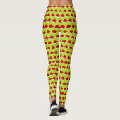 De kerstman verloor zijn pet limoen leggings (Achterkant)