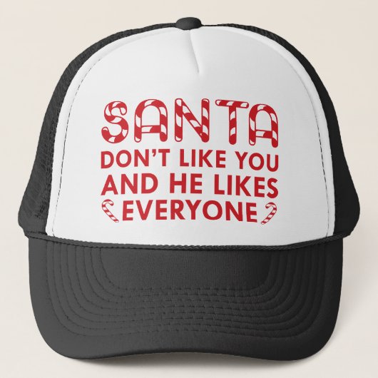 De kerstman vindt je niet leuk trucker pet (Voorkant)