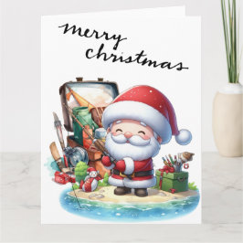 De Kerstman Vist op eerste kerstdag Kaart