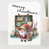 De Kerstman Vist op eerste kerstdag Kaart (Voorkant)