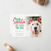 De kerstman was de hondenfoto van de hond. notitiekaartje (Voorkant / Achterkant in situ)