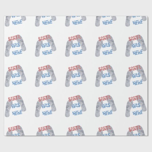 De kerstman was hier cadeaupapier (Vlak)