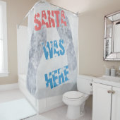 De kerstman was hier douchegordijn (In situ)