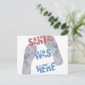 De kerstman was hier feestdagenkaart (Staand voorkant)