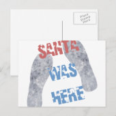 De kerstman was hier feestdagenkaart (Voorkant / Achterkant)