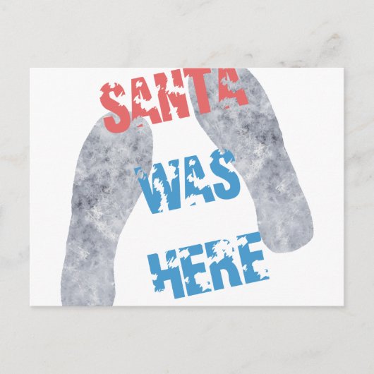 De kerstman was hier feestdagenkaart (Voorkant)