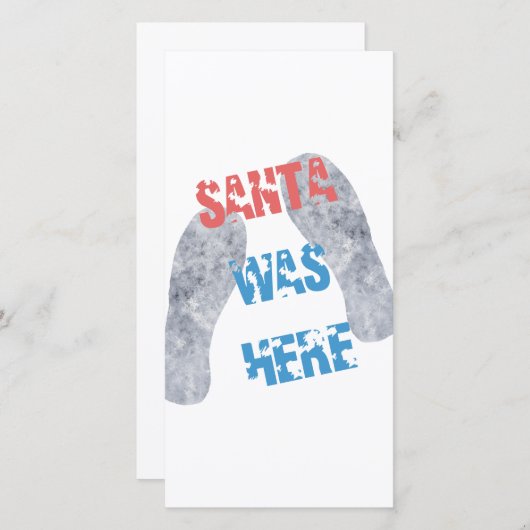 De kerstman was hier feestdagenkaart (Voorkant / Achterkant)