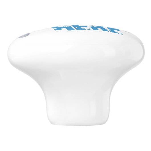 De kerstman was hier keramische knop (Zijkant)