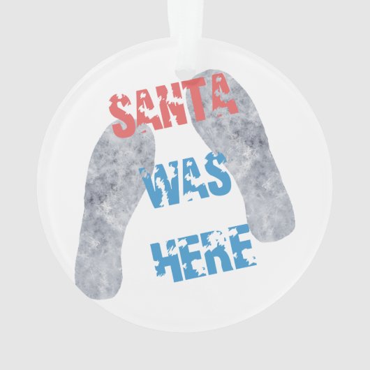 De kerstman was hier ornament (achterkant)