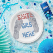 De kerstman was hier papieren bordje (Feest)