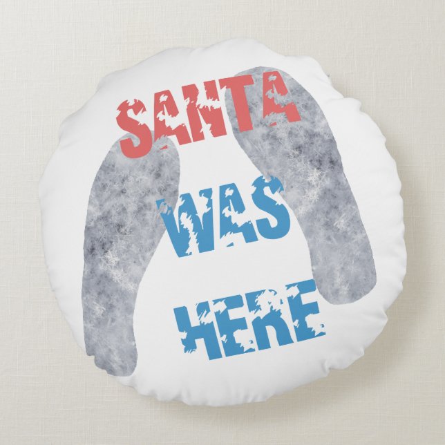 De kerstman was hier rond kussen (Achterkant)