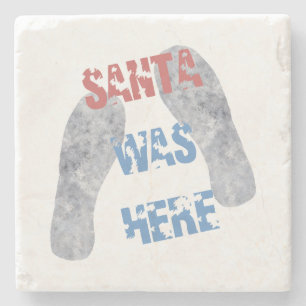 De kerstman was hier stenen onderzetter