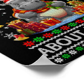 De kerstman was serieus over de hippo grappige lel poster (Hoek)