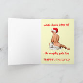 De kerstman weet... feestdagen kaart (Binnen)