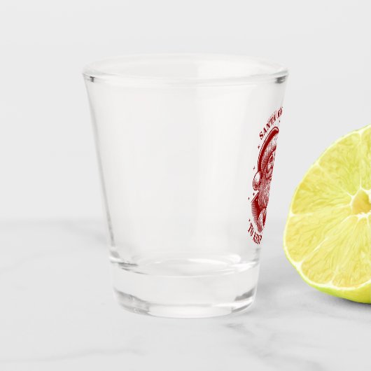 De Kerstman weet hoe hij moet feesten Shot Glas (Links)