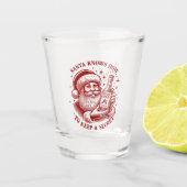 De Kerstman weet hoe hij moet feesten Shot Glas (Voorkant)