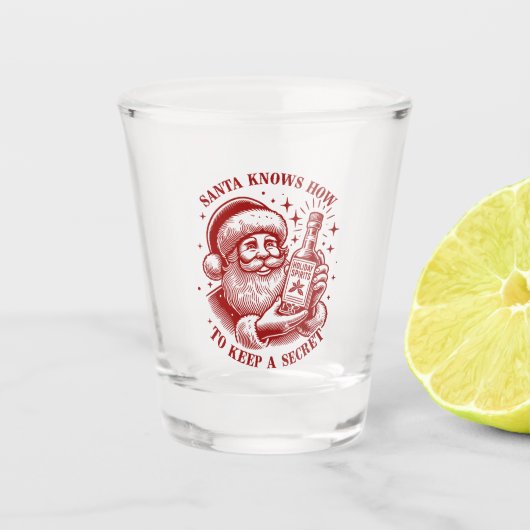 De Kerstman weet hoe hij moet feesten Shot Glas (Voorkant)