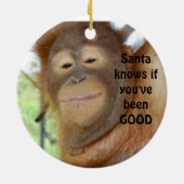 De kerstman weet of je slecht bent geweest keramisch ornament (Achterkant)