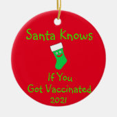 De Kerstman weet of u gevaccineerd Ornament van ke (Voorkant)