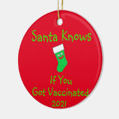 De Kerstman weet of u gevaccineerd Ornament van ke (Links)