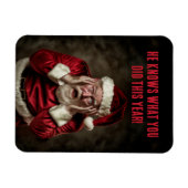 De kerstman weet wat je dit jaar hebt gedaan. magneet (Horizontaal)