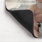 De kerstman werkt voor olie muismat (Hoek)