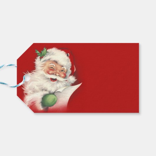 De  Kerstman werkte opnieuw! Cadeaulabel (Achterkant Horizontaal)