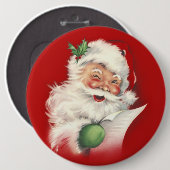 De Kerstman werkte opnieuw! Ronde Button 6,0 Cm (Voorkant /achterkant)